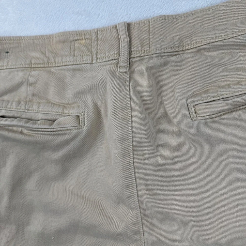 Abercrombie & Fitch Chino Shorts Mens 34 Tan Khaki Stretch Twill 7 Inch Inseam